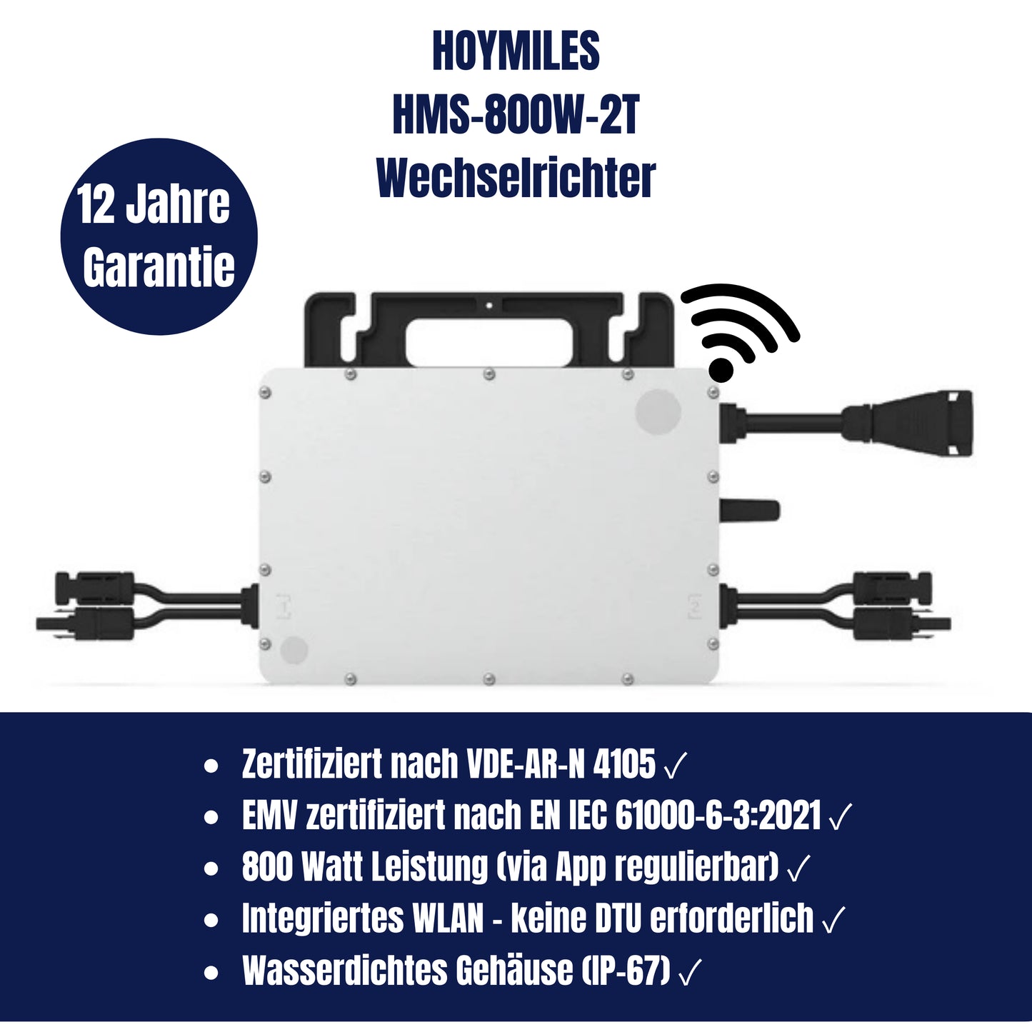 Hoymiles HMS-800W-2T Mikrowechselrichter mit integriertem WIFI