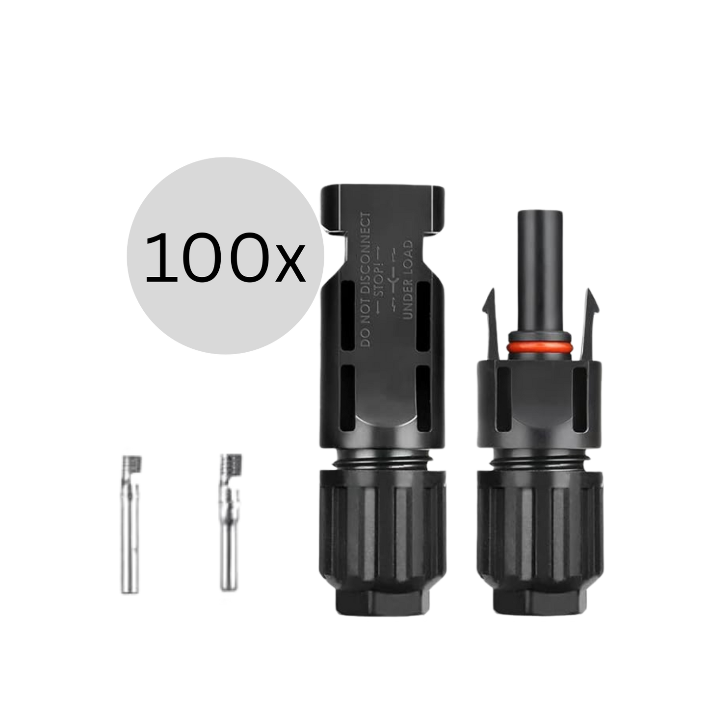 Waybex Solarstecker 1000V PV Stecker IP68 für Solarkabel 4mm² oder 6mm² - 100 Paar