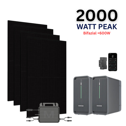 WAYBEX 2000W Balkonkraftwerk mit 2x Marstek B2500-D (4,48 kWh)