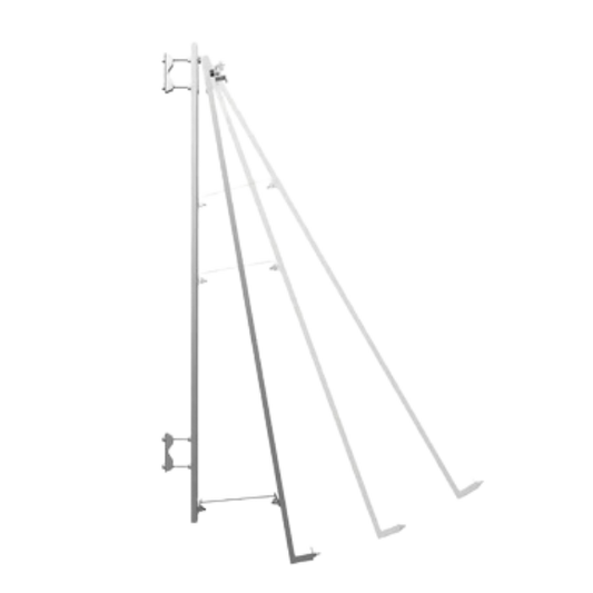 Halterung  für Balkone 60° (Balkonmontage)