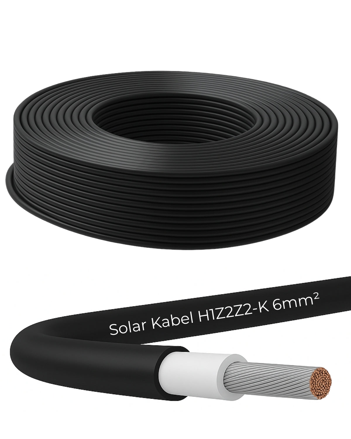 Premium Solarkabel 4mm² H1Z2Z2-K Photovoltaik Kabel für Solaranlagen schwarz