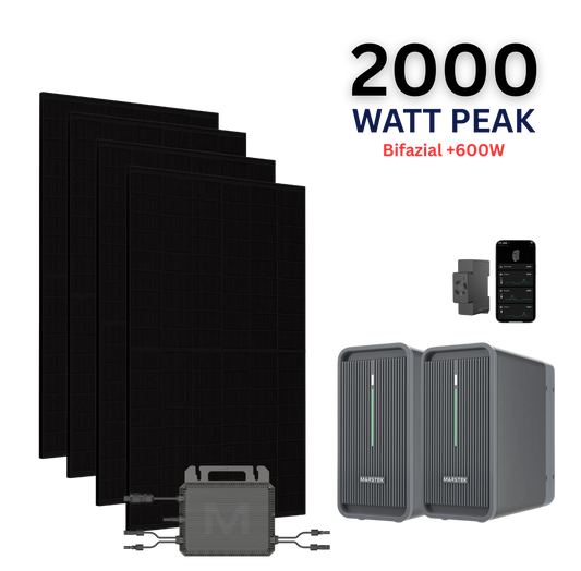 WAYBEX 2000W Balkonkraftwerk mit 2x Marstek B2500-D (4,48 kWh)