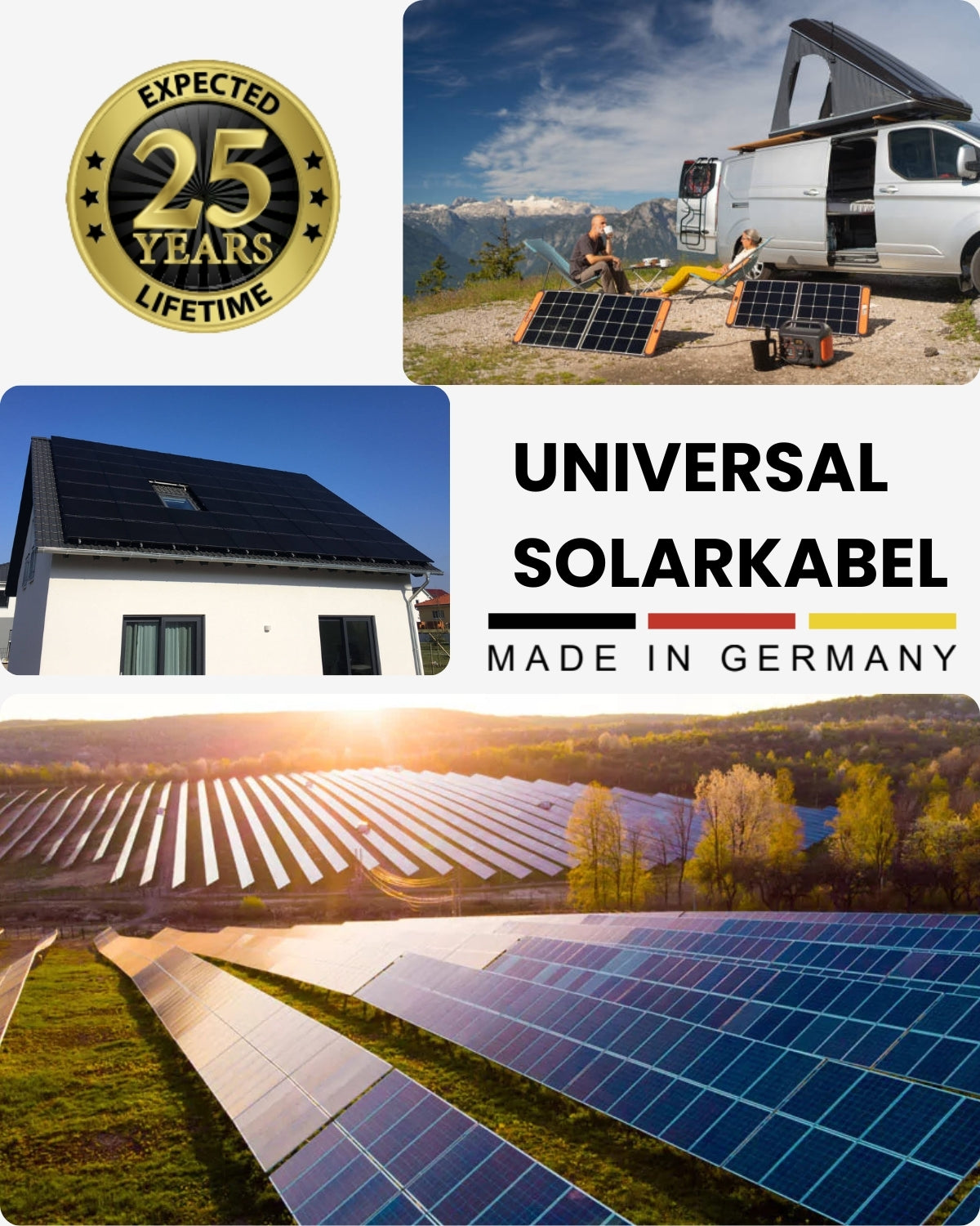 Premium Solarkabel 4mm² H1Z2Z2-K Photovoltaik Kabel für Solaranlagen schwarz