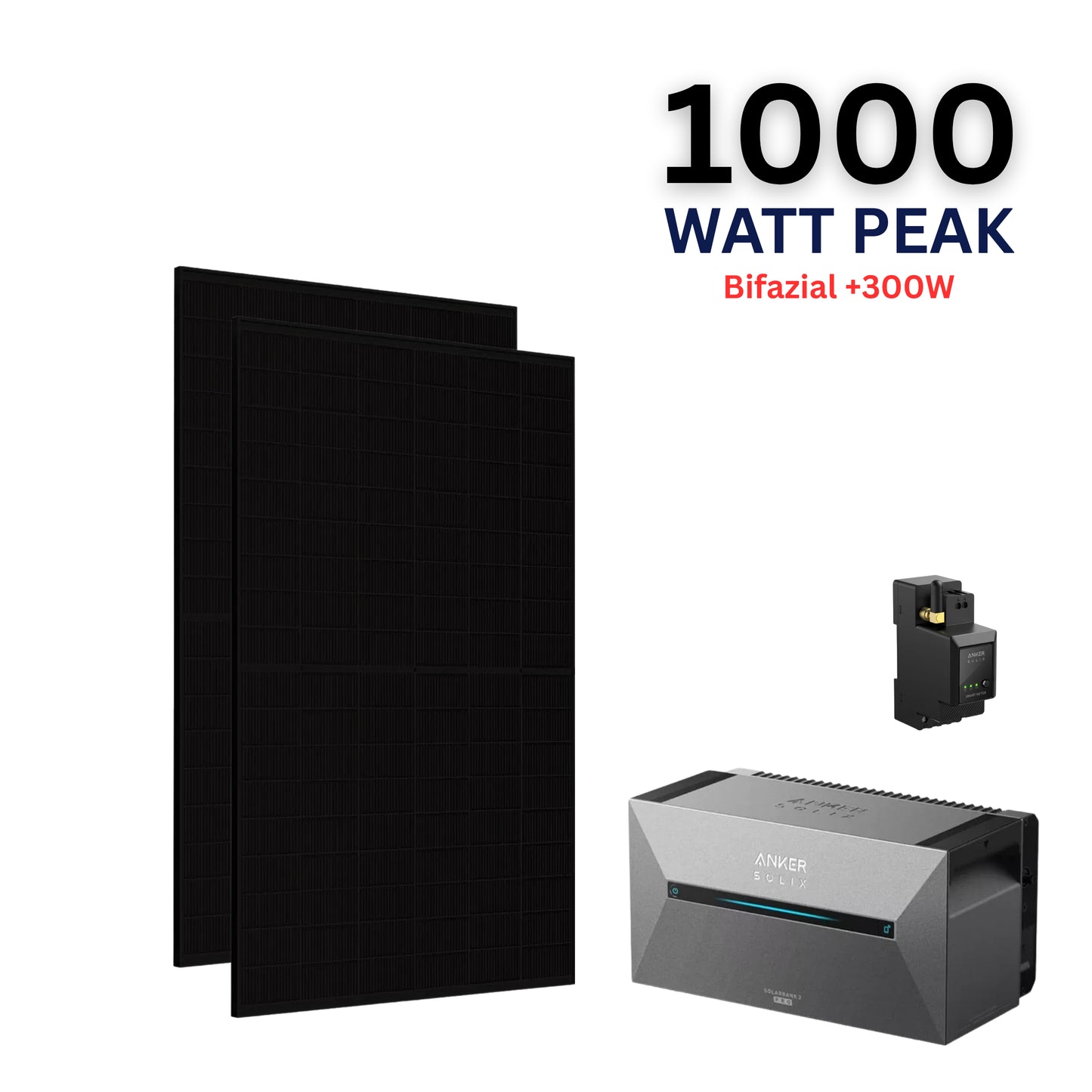 WAYBEX 1000W Balkonkraftwerk mit Anker Solix Solarbank 2 PRO