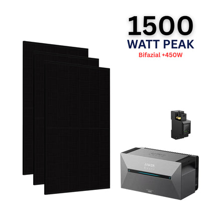 WAYBEX 1500W Balkonkraftwerk mit Anker Solix Solarbank 2 PRO