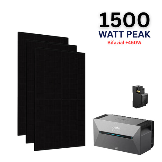 WAYBEX 1500W Balkonkraftwerk mit Anker Solix Solarbank 2 PRO
