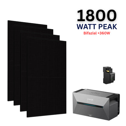 WAYBEX 1800W Balkonkraftwerk mit Anker Solix Solarbank 2 PRO