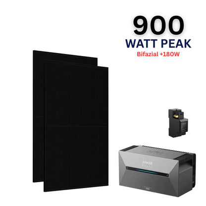 WAYBEX 900W Balkonkraftwerk mit Anker Solix Solarbank 2 PRO