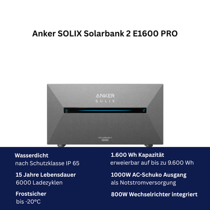 Anker Solix Solarbank 2 PRO Balkonkraftwerk 1000W