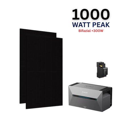WAYBEX 1000W Balkonkraftwerk mit Anker Solix Solarbank 2 PRO