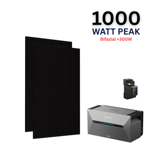WAYBEX 1000W Balkonkraftwerk mit Anker Solix Solarbank 2 PRO