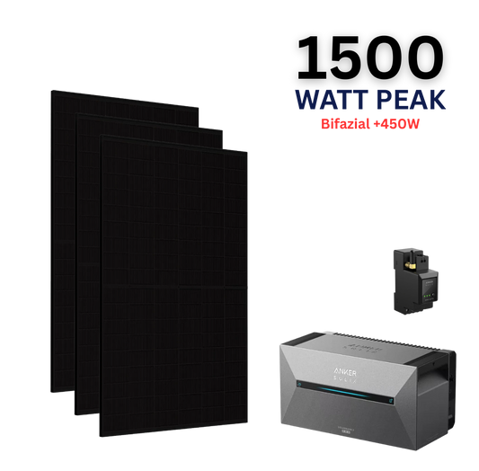 WAYBEX 1500W Balkonkraftwerk mit Anker Solix Solarbank 2 PRO