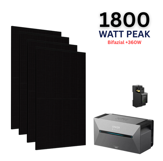 WAYBEX 1800W Balkonkraftwerk mit Anker Solix Solarbank 2 PRO